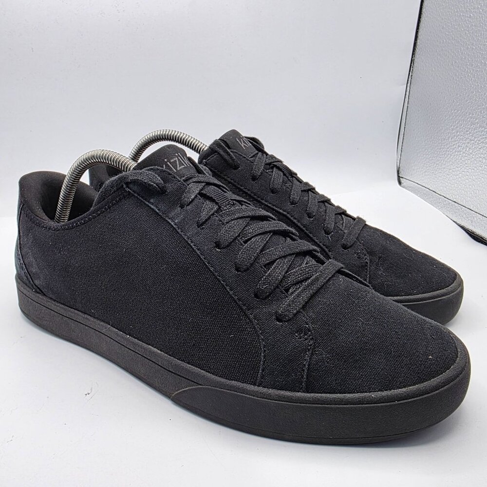 Kizik Irvine Blackout Mens Size 9.5 Wide Triple Black Sneaker Shoes Casual Walk